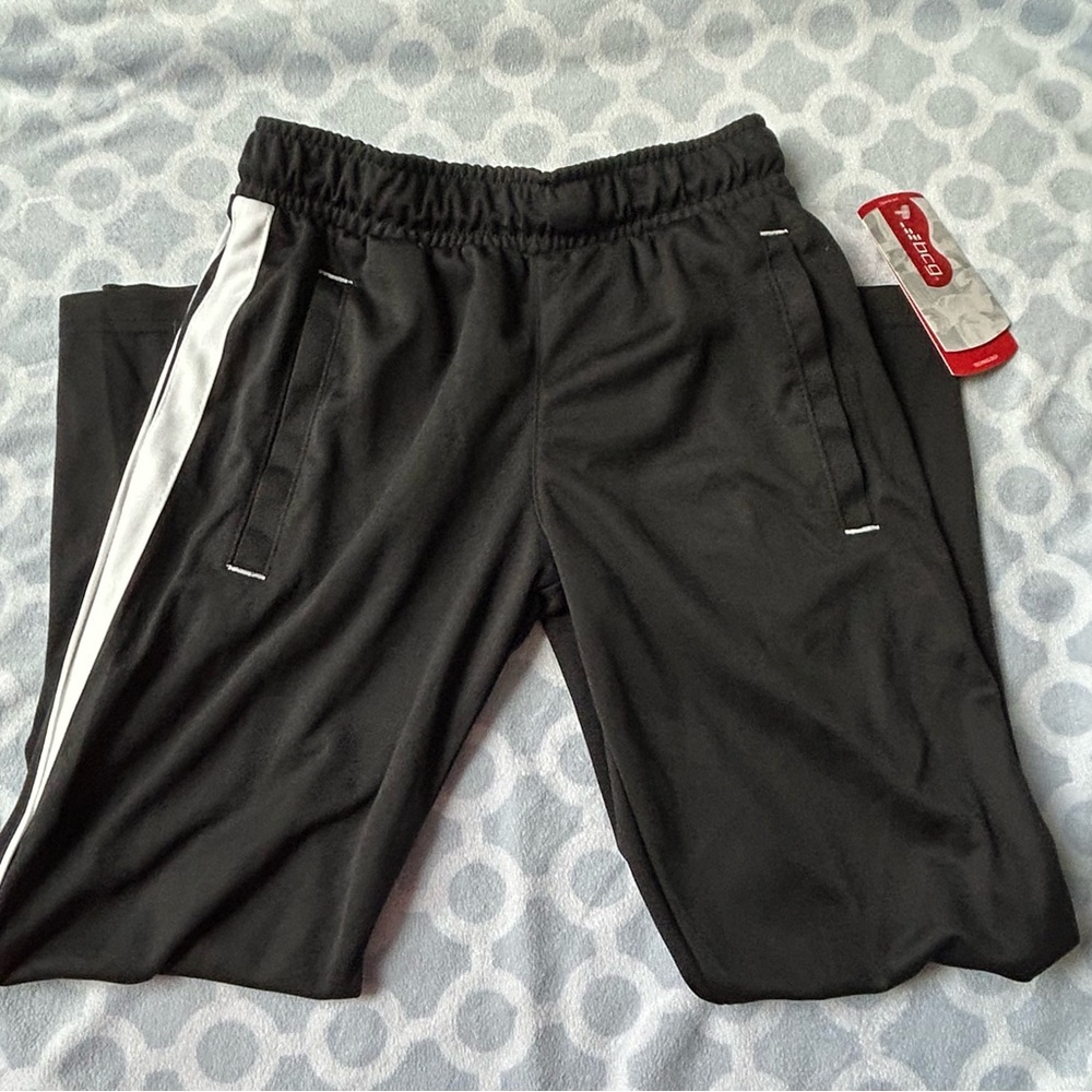 Boys Training Soccer Pants with White Stripe